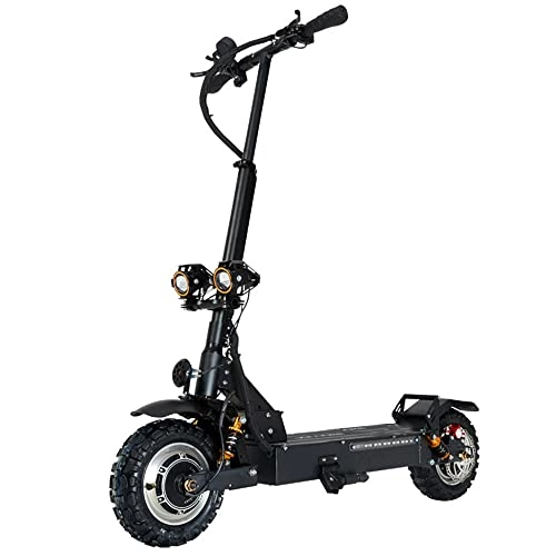 Electric Scooter : BAKEAGEL Electric Scooter, Dual-Drive 11-inch Off-Road Domineering CST Tire Commuter Scooter , Newly Upgraded Dual-Disc Brake Front and Rear Shock Absorption System