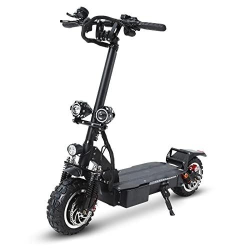 Electric Scooter : BAKEAGEL Fast Off-Road Adult Electric Scooter, 60V Dual-Motor Mountain Electric Scooter, Equipped with 11-Inch Vacuum Off-Road Tires, the Speed Limit of 25km / h