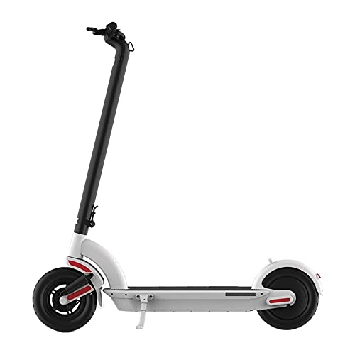 Electric Scooter : BANGNA Electric Scooter Folding, Lightweight Big Wheel Scooter, Push Scooters, with LED Folding Kick Scooter with Adjustable Handlebar, Kickstand, for Adults Teens Kids, White