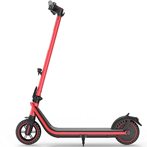 Electric Scooter : BEISTE BT858 Electric Scooter Adults 350w, Up to 25km / h Fast Portable E Scooter with 8.5'' Solid Tires, 25km Long Range, Max Load 250 lbs, Commuter Electric Scooters for Adults & Teens - red