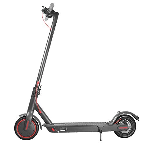 Electric Scooter : BEISTE T083-B Electric Scooter Adult | 350W Motor | 25 km Max | 7.8 Ah | Portable Folding E Scooter with 8.5" Anti-slip Tires and LCD Display, LED Light, APP Control - Grey