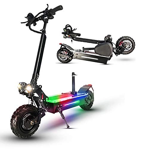 Electric Scooter : Blue Pigeon G-Master Electric Scooter 11-inch Off-Road 5600W High Performance Dual Motor Max Speed 70-80km / h with 60V 27AH Lithium Battery Electric Bike for Adult