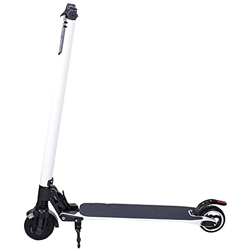 Electric Scooter : Bueuwe Electric Scooter, 250W / 14 MPH Pro Scooter, Electric Scooter for Adults, Scooter with Foldable Frame, 5.5 Inches Inflation-Free Tires, white, H1, White, A