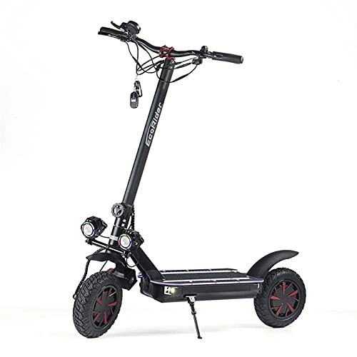 Electric Scooter : CCLLA Mountain Bike Off-road Electric Scooter With Shock Absorption Function For Adult Single Rocker Double Drive Folding Scooter