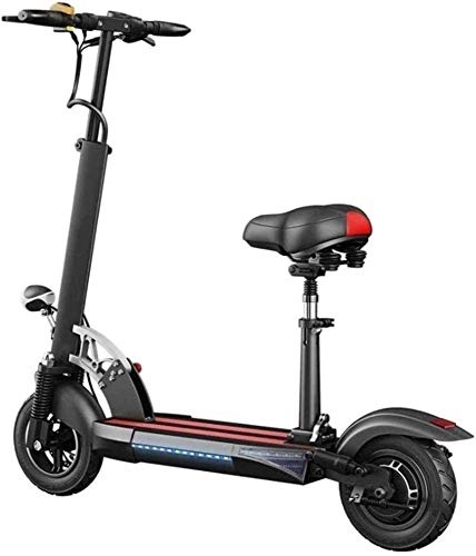 Electric Scooter : CHNG Scooters for Adults Electric Scooter Powerful 500W Motor Up To 37 Mph Adjustable Handle And Seat Portable Folding E-Scooter For Adult