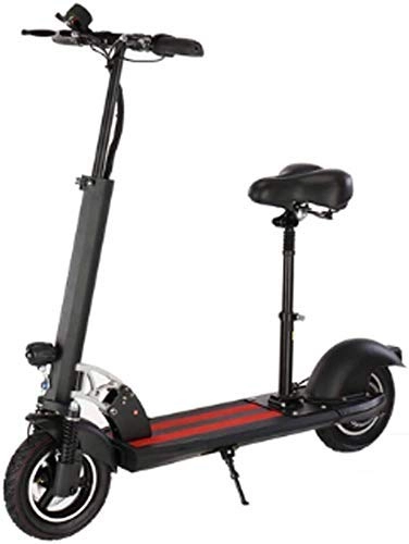 Electric Scooter : CHNG Scooters for Adults Electric Scooters Adult Foldable 100 Kg Max Load With Seat 10 Inch 43Km / H Lithium Battery 36V 15Ah 500W Motor Drive With Led Light And Hd Display