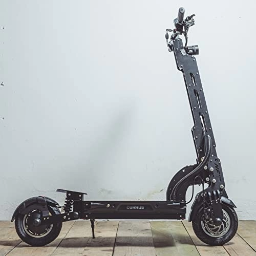Electric Scooter : Currus NF+ Electric Scooter + Free Thousand Heritage Helmet - Strong Battery Adult Electric Scooter - High Battery Range E Scooter - Electric Scooters Adult (Black)