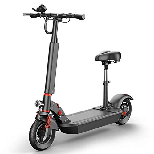 Electric Scooter : CXYDP Electric Scooter 500W Motor 10 Inch Tires Double Disc Brake Folding Scooter with LCD Display 3 Speed Modes