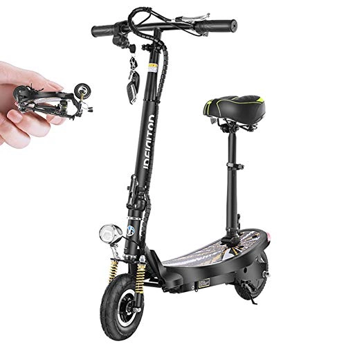 Electric Scooter : CXYDP Folding Electric Scooter Adults 8" Pneumatic Tires 350W Motor LCD Display Screen Max Speed To 30Km / H Easy Operated for Commuter, Black