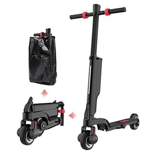 Electric Scooter : CYGGL Mini Electric Scooter Folding Adult, Small Scooter Speed 25Km / H - Mileage 15Km-250W Motor - Free Pneumatic Tire - With Bluetooth Speaker