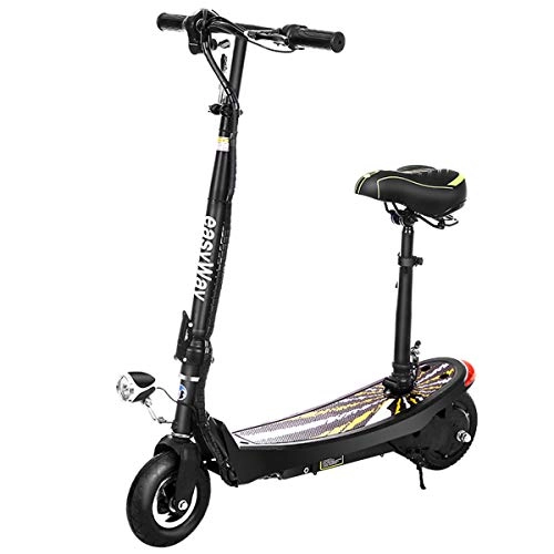 Electric Scooter : Dapang High Speed Electric Scooter -Portable Folding, 35 MPH and 50 Mile Range of Riding, 350W Motor Power and 265 lb Load, Black, 30km