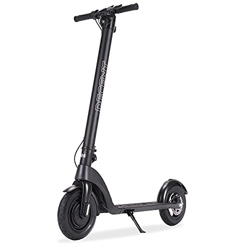 Electric Scooter : Decent ONE 350w Premium e-scooter. Easy-folding Electric Scooter - 3 Speed / Drive Modes 15.5mph speed, Front Hub Motor / Brake, Mechanical Disc rear brake, 10-inch pneumatic tyres and LED - Black