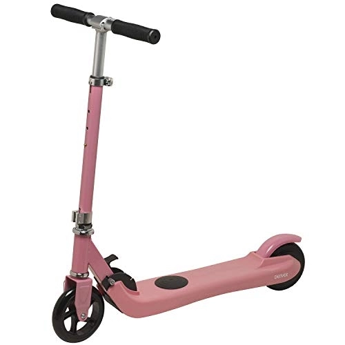 Electric Scooter : Denver SCK-5300 Pink Kids Electric Scooter - 5" Wheels, Foldable, Kick-to-Start Constant Speed, 4-6km / h Top Speed, 100W Motor