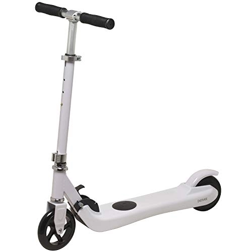 Electric Scooter : Denver SCK-5300 White Kids Electric Scooter - 5" Wheels, Foldable, Kick-to-Start Constant Speed, 4-6km / h Top Speed, 100W Motor