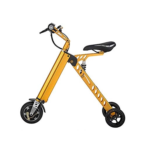 Electric Scooter : dfff Portable Electric Scooter Mini Foldable Tricycle Weight 14KG with 3 Gears Speed Limit 6-12-20KM / H, Full Charge 30KM Range, for People Need