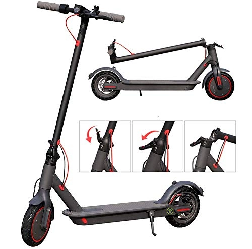 Electric Scooter : Digital Techno Electric Scooter Foldable Full UK Warranty - 25KM / H Disc Brakes UK Spec with APP Control Battery E-Scooter (Black)