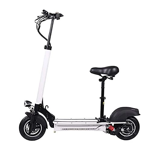 Electric Scooter : Double Suspension And Removable Seat E-scooter, Light Weight Portable Electric Scooter Adult, Double Brake Motorized Scooter With 500w Motor, For Adults And Teens