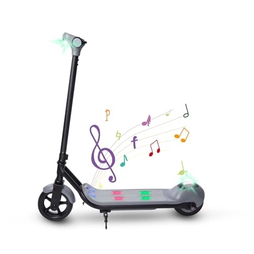 Electric Scooter : E-RIDES Electric Scooter, 6.5'' Electric Scooter for Kids Ages 8-12, Kids Electric Scooters Max 14KM / H, 3-5 KM Range, Electric Scooter Kids LED Display, E Scooter for Boys and Girls (GREY)