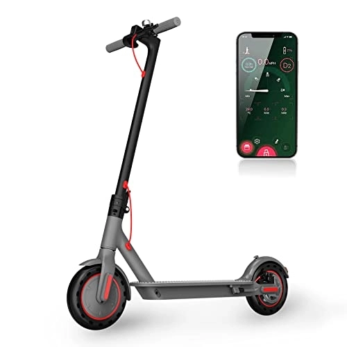 Electric Scooter : E-RIDES Electric Scooter Adult, E Scooter 25km Long Range, 8.5 inches Solid Tire, LED Light, Max Speed 25km / h, Disc Brake & EABS, 250W Motor, Folding Electric Scooters for Adults with APP Control