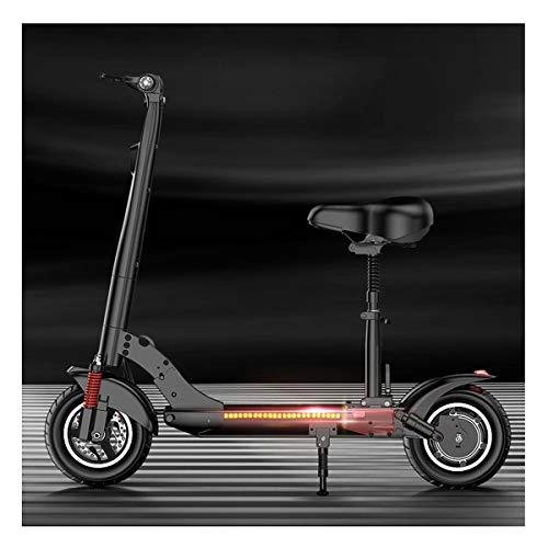 Electric Scooter : Electric E Scooter 10" Tires Max Load 150KG Electric Scooter With LCD Display Foldable Maximum Speed 40 Km / H Black Adult