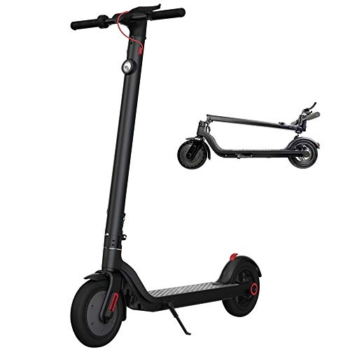 Electric Scooter : Electric Foldable Scooter, Motor Scooter Kick Scooter With LCD Display, Double Braking System Super Shockproof 8.5 Inches Tires, Max Loading100kg for Short Trips