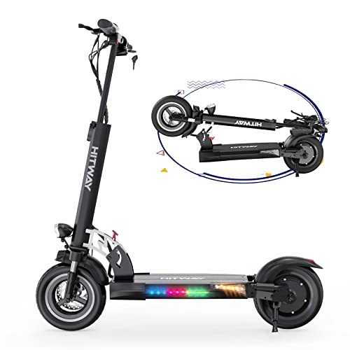 Electric Scooter : Electric Scooter 10" for Adults, Folding Scooter with Powerful Motor 800W, Max. Speed 40KM / H, Battery 10Ah, Three Speed Modes with LCD Screen for Adults