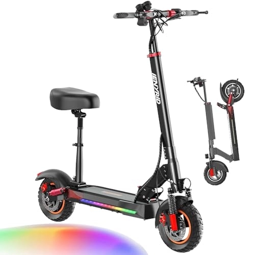 Electric Scooter : Electric Scooter 10Ah 500W Powerful Motor, 30-40KM Range, 25KM / H Folding E Scooter 10" Tire for Adults Teens, Load 130KG Triple Shock Absorbers