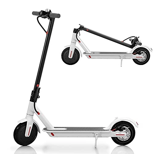 Electric Scooter : Electric Scooter 25km / h Top Speed 30km Range Powerful 350W Motor 7.5Ah Lithium Battery 8.5" Tires Smart APP Foldable and Portable ​Electric Scooter for Adults Commuter, White