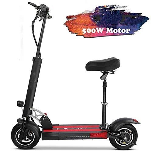 Electric Scooter : Electric Scooter, 500W Motor, 3 Speed Modes Up to 45km / h, LCD Display, Maximum Load 150kg, 10 Inch Pneumatic Tire, Dual Brake, Front LED Light Warning Taillight