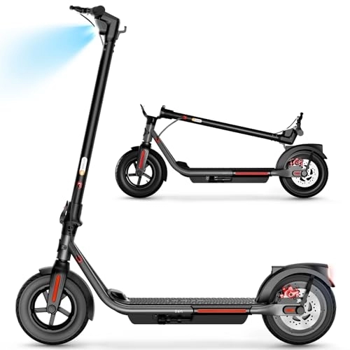 Electric Scooter : Electric Scooter Adult, 500W Peak Motor, 32km Long Range, 10” Solid and Pneumatic tire, 3 speed mode, Foldable Electric Scooter, 36V 7.8Ah Electric Scooter for Adults and Teens