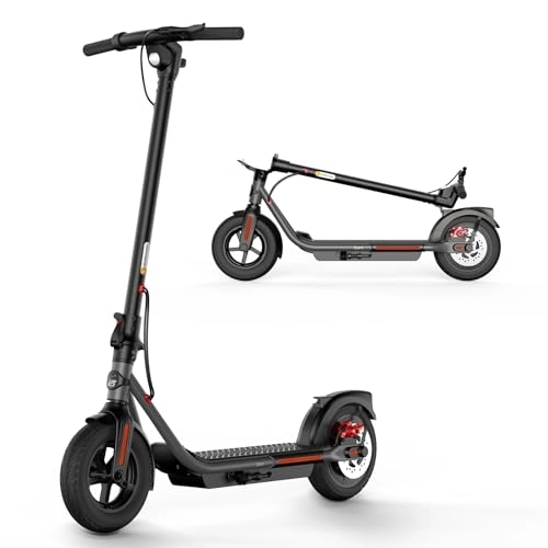 Electric Scooter : Electric Scooter Adult, 500W Peak Motor, 32km Long Range, 10” Solid and Pneumatic tire, 3 speed mode, Foldable Electric Scooters, 36V 7.8Ah Electric Scooter for Adults and Teens Urban Commuter