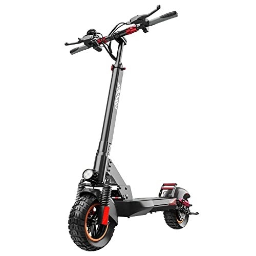 Electric Scooter : Electric Scooter Adult, E Scooter 35 km Long Range, 3 Speed Mode Adjustable, LCD Display Double Braking System, Foldable and Portable
