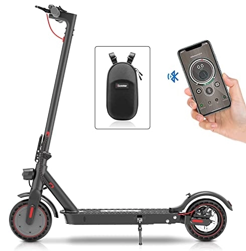 Electric Scooter : Electric Scooter Adult Fast 25 km / h, i9pro Foldable E Scooter with Dual Suspension, Long Range 28km, 350W Motor, 8.5 Inch Honeycomb Tires Adult Electric Sooter Load 265lb