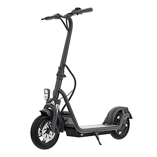 Electric Scooter : Electric Scooter Adult, Foldable All Terrain Scooter with 12 Inch Solid Tires, Powerful Range and Long Battery Life, Triple Brake Protection, 3 Speed Modes