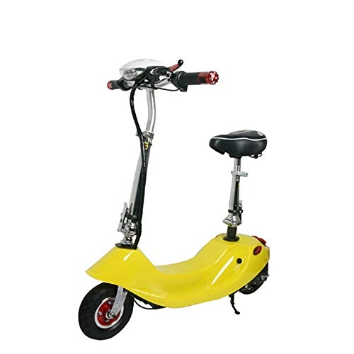 Electric Scooter : Electric Scooter, Adult Mini Foldable Ladies Mini Electric Bike Bicycle Instead of Walking Adult Folding Bike Mini Electric Bike, Yellow