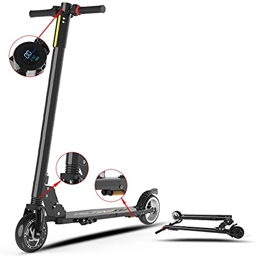Electric Scooter : Electric Scooter Adult, Urban Commuter Scooters, 250W Motor, with 6.5" Anti-Slip Tires and Lcd Display, Led Light, Max 120Kg Load Capacity, Gift for Kids & Adults