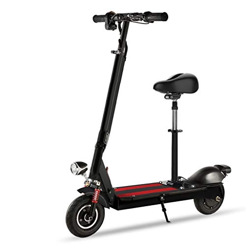 Electric Scooter : Electric Scooter Adults, 50KM Long-Range, 8 Inch Solid Rubber Tire, 350w High Power Motors, 3 seconds Folding E-Scooter, Supports 140kg Weight