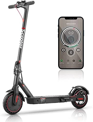 Electric Scooter : Electric Scooter Adults, iScooter i9 Portable Electric Scooter with APP Control, 25km Long Range, 350W Motor, Fast 25km / h, 8.5'' Maintenance Free Tires, Max Load 264 lbs E Scooter for Adults & Teens