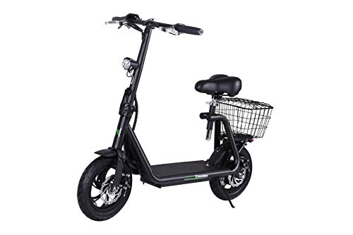 Electric Scooter : Electric Scooter Battery 12ah Lithium Foldable 36v 500w Max Speed 25km / h with basket for Teens and Adult.