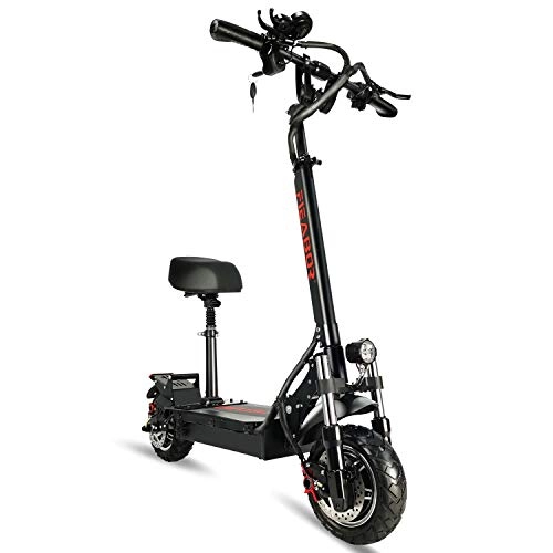 Electric Scooter : Electric Scooter, Foldable Electric Scooter for Adults, 11 Inch Vacuum Off-Road Tires, Excellent maneuverability, Dual Braking (1200W 70KM)