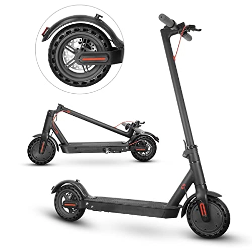 Electric Scooter : Electric Scooter, Foldable eScooter Adults with Shock Absorber, 8.5 Inch Tires, LED Display, App Control, E-scooter Commuter for Adults