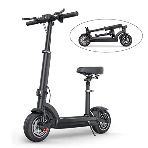 Electric Scooter : Electric Scooter Foldable Scooter with 48V / 18Ah battery 400W motor, 3 Speed Electric Skateboard, with multiple shock absorption and 10inch large tires, for Teenager And Adult