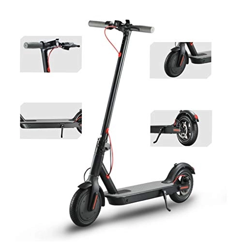 Electric Scooter : Electric Scooter Folding Scooter Maximum speed 25km / h, 350W Motor, 3 Speed Adjustable, 8.5 inch Anti-Skid Tire and LCD Screen, Waterproof, For Adults and Teenagers