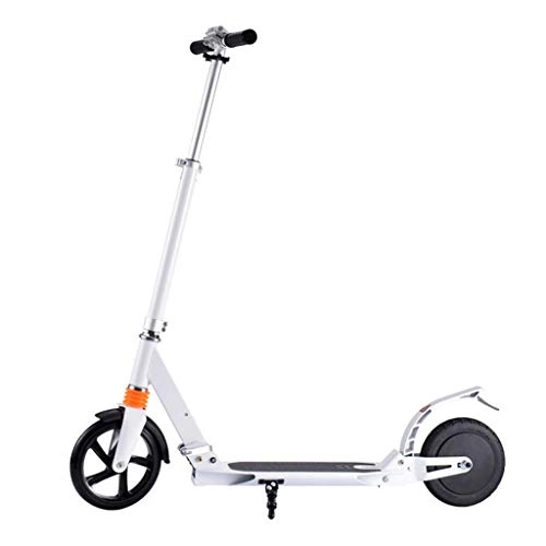 Electric Scooter : Electric Scooter Intelligent 8 Inch Electric Scooter Adult Student Alternative Walking Folding Mini Booster Electric Car Built-In Large-Capacity Lithium Battery, White