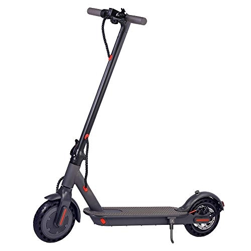 Electric Scooter : Electric Scooter, Max Speed 25km / h, 25km - 30km Max Mileage, 36V Charging Lithium Battery, Black & Red EZ6