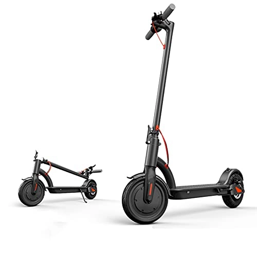 Electric Scooter : Electric Scooter, Portable Folding Commuting Scooter, 3 Gears, Max Speed 25 Km / h, Double Braking System, with 9 Tires Foldable Electric Scooter for Adults, Max Load 110Kg