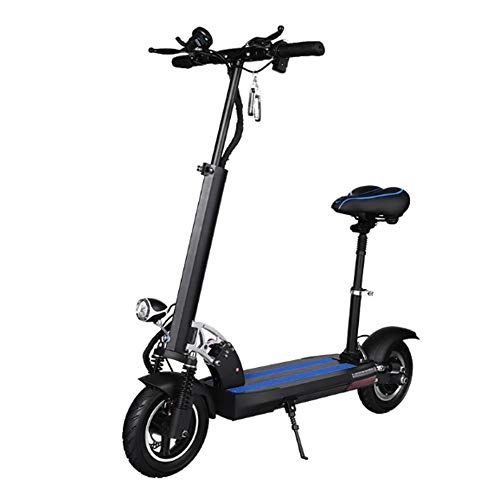 Electric Scooter : Electric Scooter, Travel Folding Electric Scooter Aluminum Alloy 10 Inch 36V-350W-6A Battery Life of 10-15 Kilometers, Black