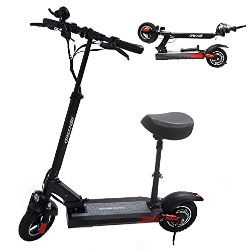 Electric Scooter : Electric Scooters, Adult Electric Scooter 500W 48V 16Ah Strong Fast Electric Scooter with Seat, IENYRID M4 Pro