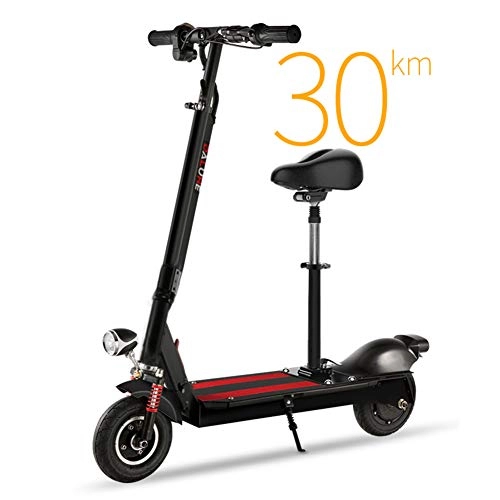 Electric Scooter : Electric Scooters, Adult Two-wheeled Scooter, Easy To Fold And Carry Design, Convenient For Fast Commuting, Maximum Speed Up To 30km Black 30KM