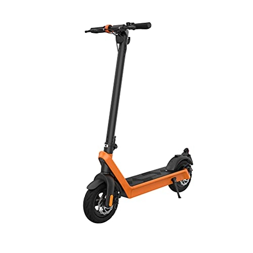 Electric Scooter : Electric Scooters with Lithium Battery Pack 65km Max Range Quick Folding Lightweight and Portable for Commuter (Orange)